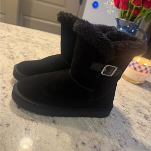 Style & Co. Black Ankle Boots with Buckle